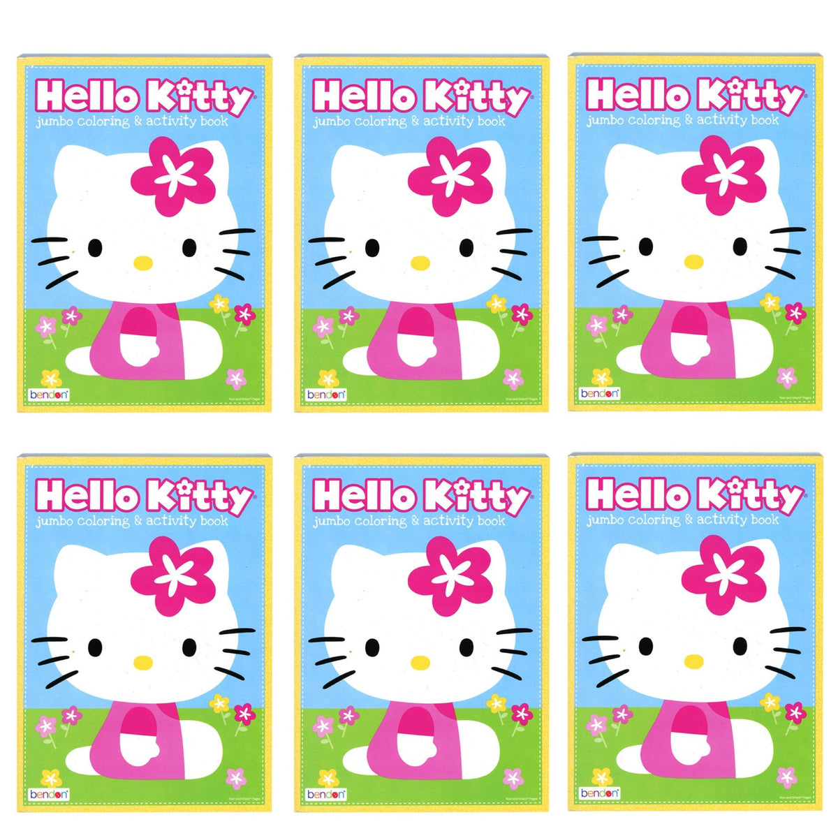 Pack of 6 Sanrio Hello Kitty & Friends Jumbo Coloring & Activity Book