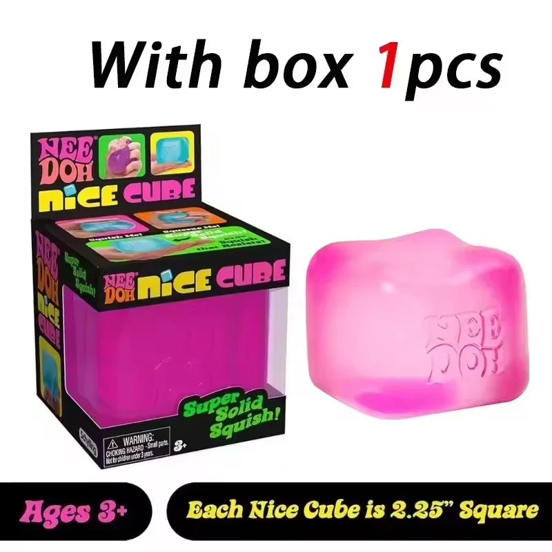 NeeDoh Cube Squishy Toy – Sensory Stress Relief Fidget